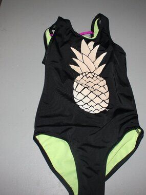 Black 1 Pcs Justice Swimsuit Size 8